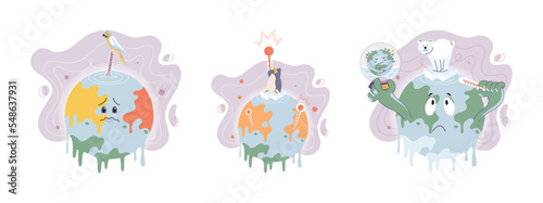 Climate change weather global greenhouse warming risks metaphor concept. Save planet. Compared planet with renewable eco resources consumption global warmings burning alternative. Environment Day