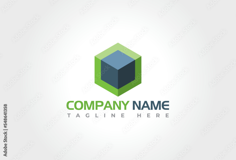 Logo design with cube for IT, business, intelligence AI, web and others. Logo design with cube for IT, business, intelligence AI, web and others.