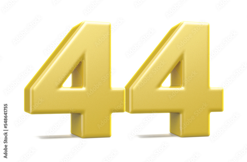 Obraz premium 3d numbers 44 golden render