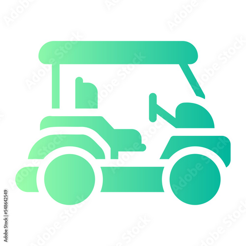 golf cart gradient icon