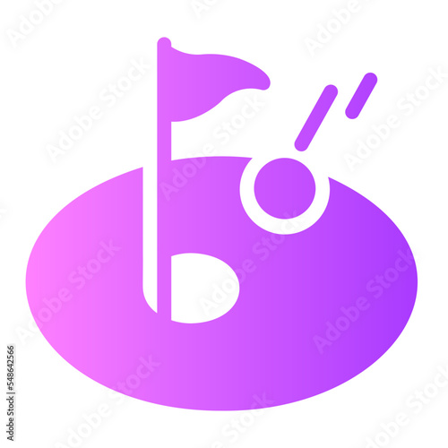 hole in one gradient icon