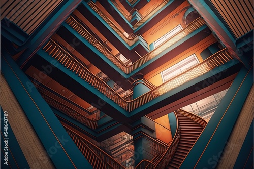 Vertical Shot Of The Interior Design Of A Building