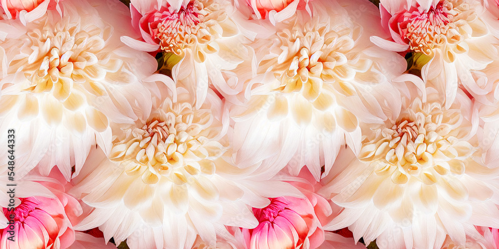 Seamless flower background with elegant dahlia flowers frame or border, seamless background. Floral holiday background for wedding invitations, greeting cards, banners. Place for text. Seamless flower background with elegant dahlia flowers frame or border, seamless background. Floral holiday background for wedding invitations, greeting cards, banners. Place for text.