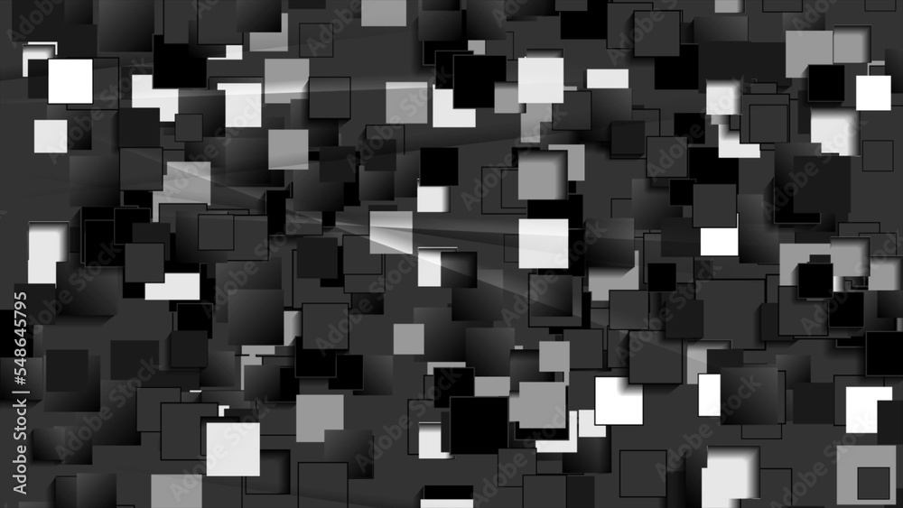 Black and white glossy squares abstract tech background Black and white glossy squares abstract tech background