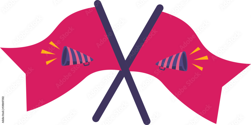 a new year's decoration in the form of a flag with a purple trumpet image
a new year's decoration in the form of a flag with a purple trumpet image