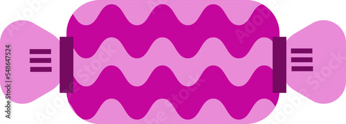 a purple sugus candy with a sweet taste
