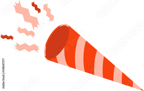 an orange trumpet to enliven the new year celebration
