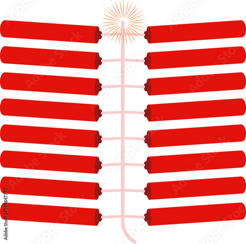 a red firecracker to enliven an event
