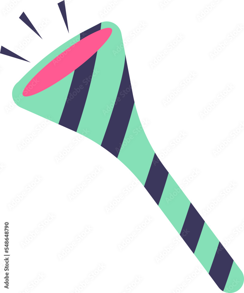 a blue trumpet to enliven an event
a blue trumpet to enliven an event