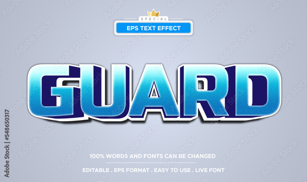 Guard Editable Text Effect