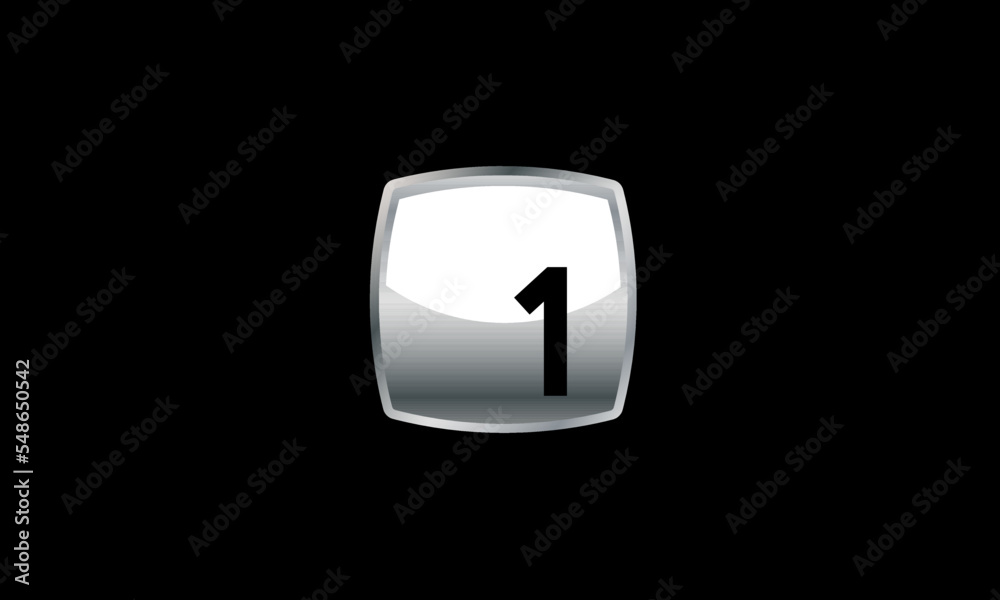 1 New Number Metal Silver Modern Logo 1 New Number Metal Silver Modern Logo