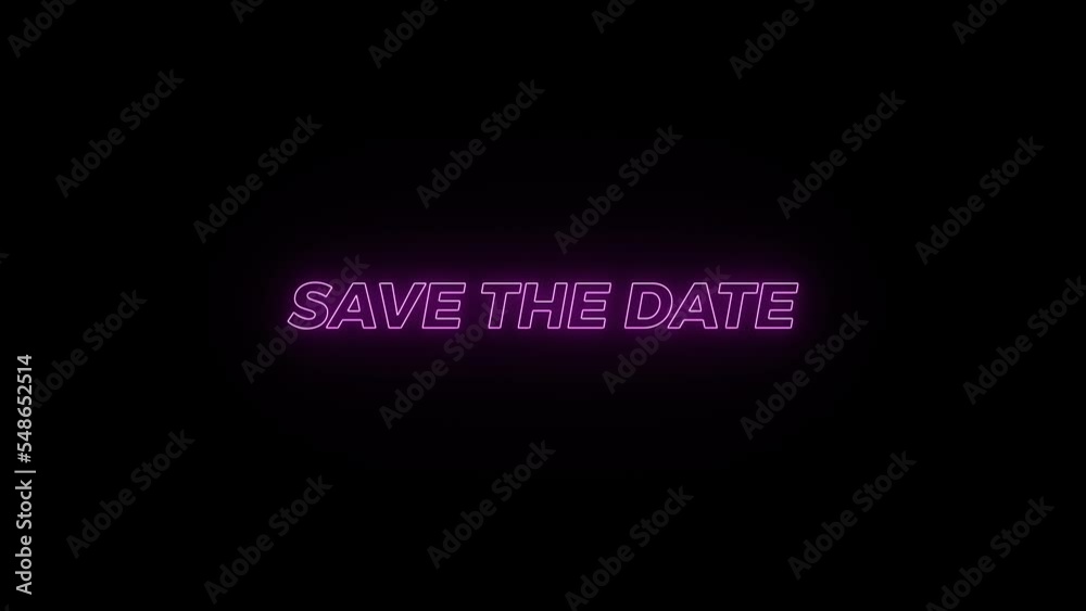 Save the date animation. alpha channel.