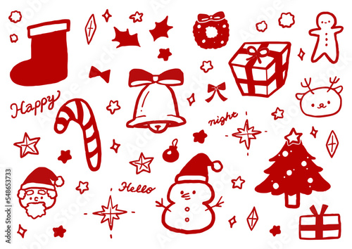 クリスマス　手描き素材　グッズ	