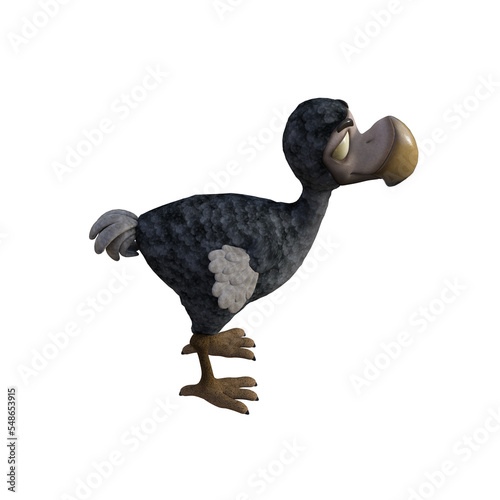 Vulture baby cartoon character on transparent background. PNG file  3d rendering illustration.