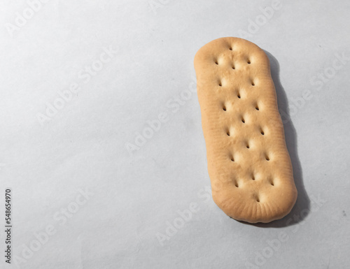 Corn starch biscuit known in Brazil as maizena biscuit, white background for clipping