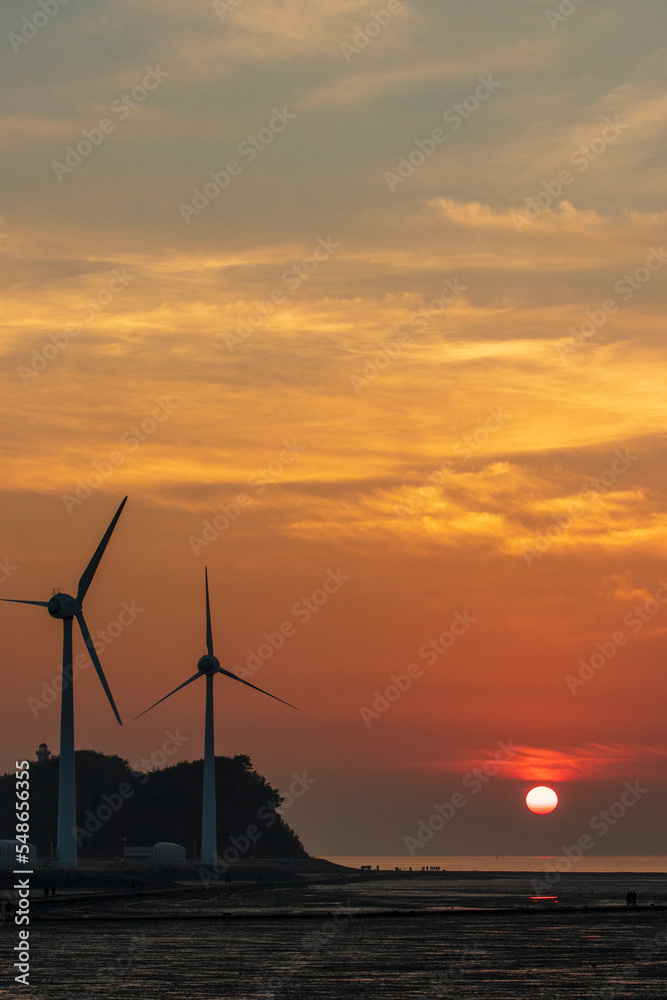 Fototapeta premium sunset at the beach