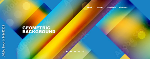 Abstract background - squares and lines composition created with lights and shadows. Technology or business digital template