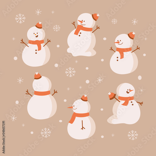 christmas snowman set collection © Lucaell