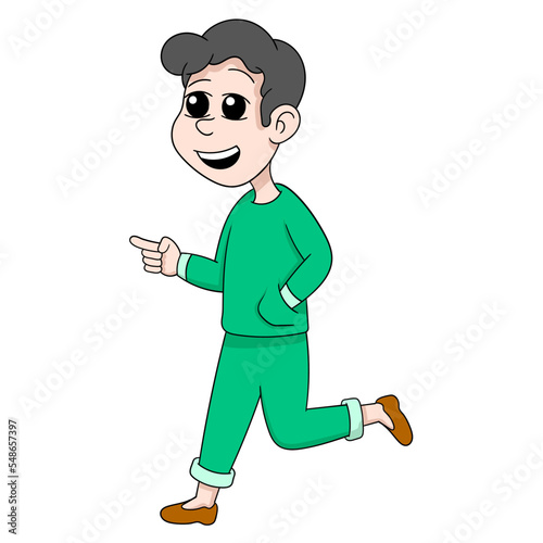 illustration of a person running wearing a cardio training suit
