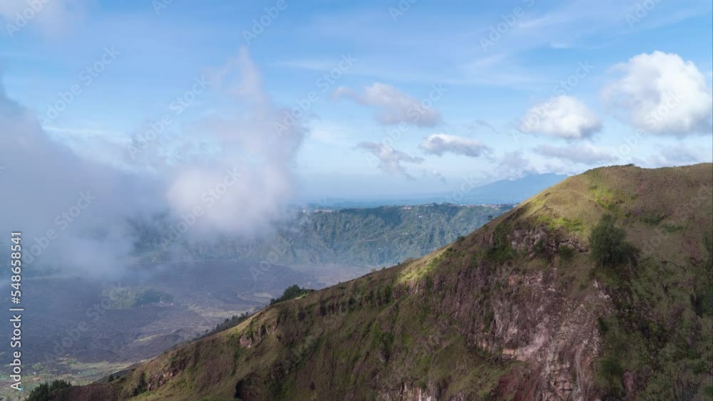 Timelapse of clouds on Batur volcano