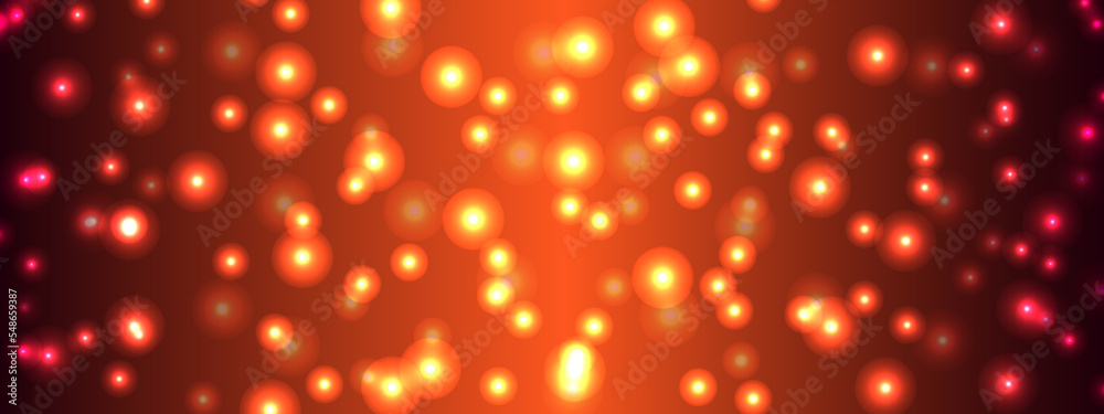 Abstract red gold bokeh background. Holiday concept or celebration background for New Year, Anniversary, Wedding, Birthday and many more. Abstract bokeh lights background. Defocused bokeh blur lights.