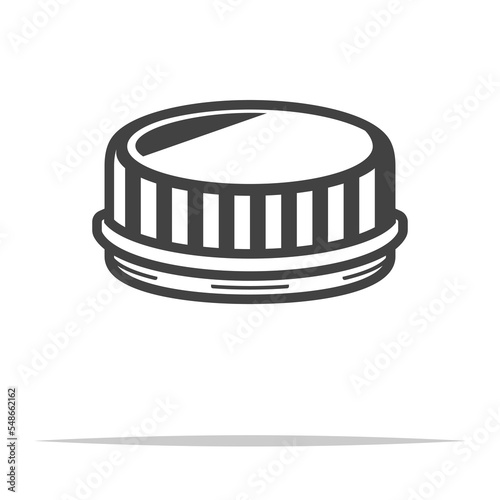 Plastic bottle cap icon illustration vector isolated