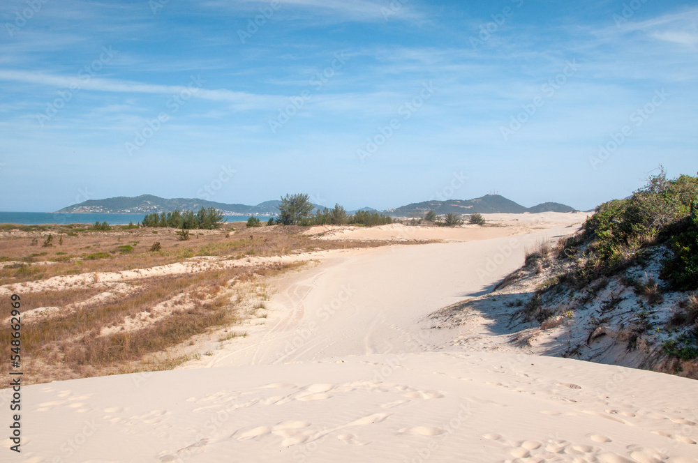sand dunes on the beach in garopaba , brazil sand dunes on the beach in garopaba , brazil