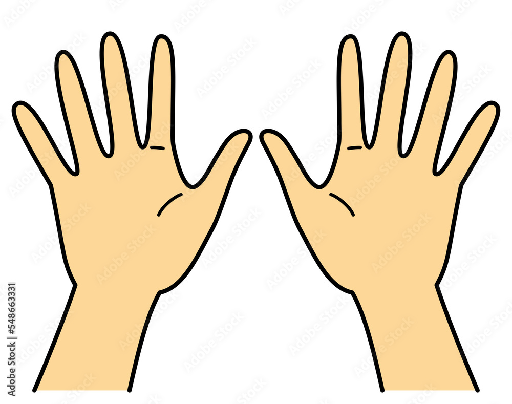 Fototapeta premium 手 ジャスチャー 数字の10 両手 