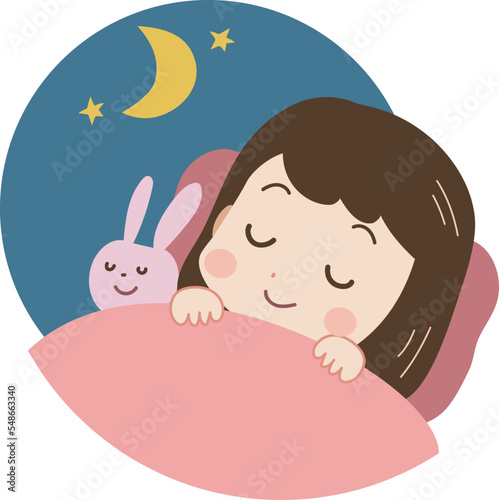 眠る子どものイラスト