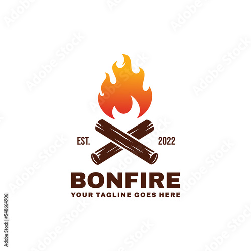 Bonfire logo design vector