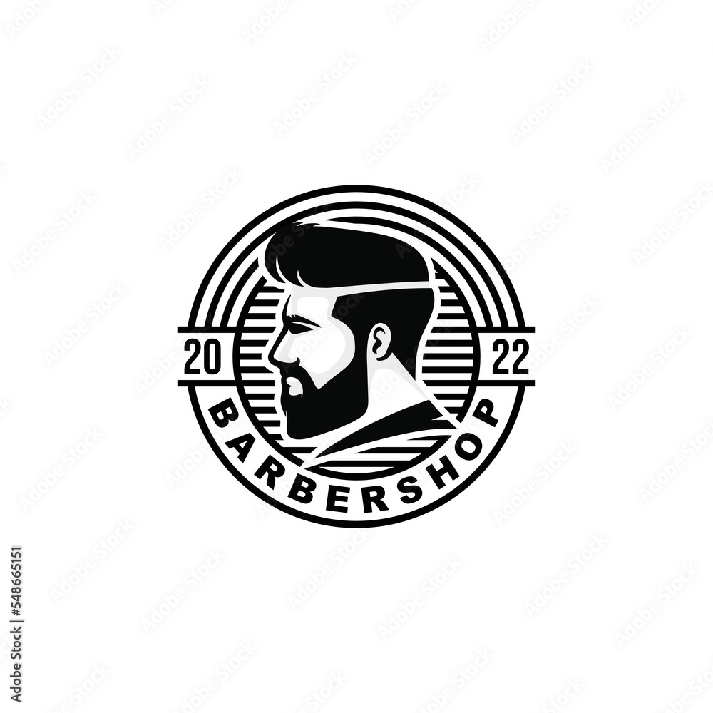 Barbershop logo design vector illustration