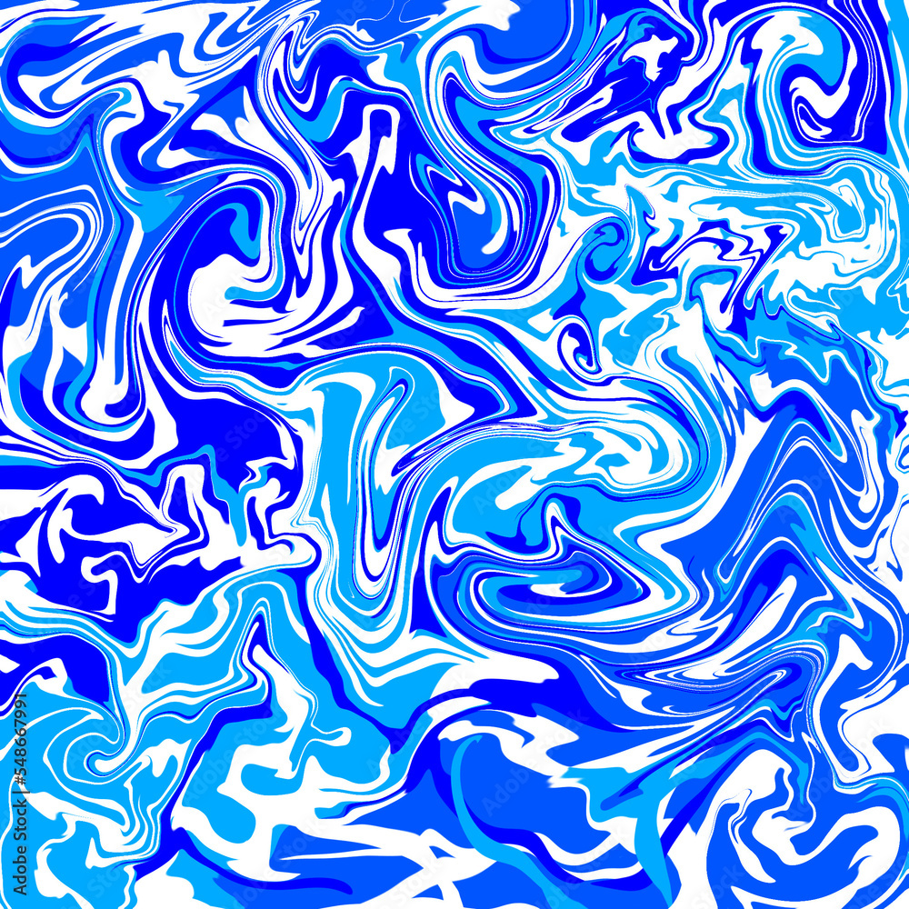 Abstract marble pattern blue background