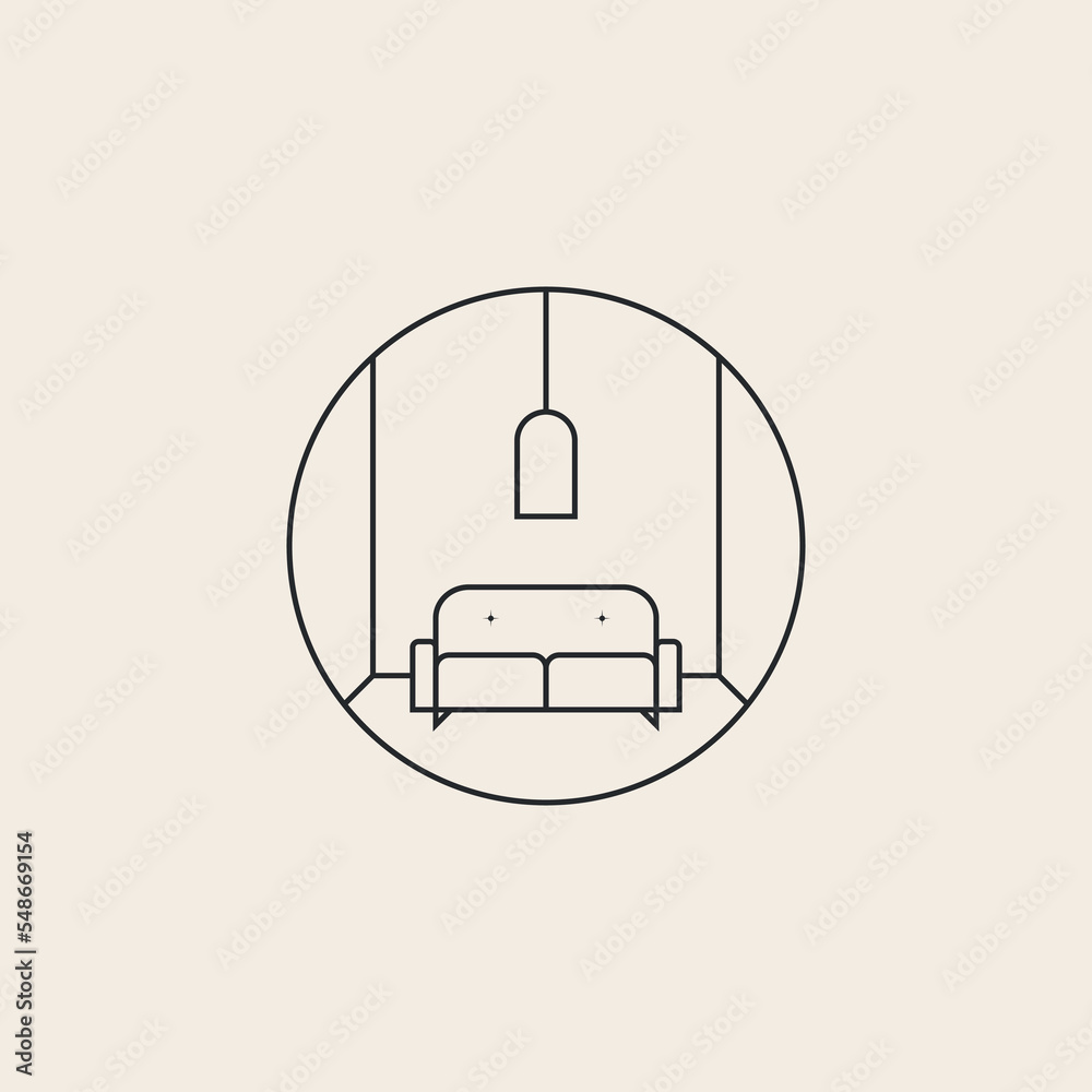 interior design home logo vector Stock Vector | Adobe Stock