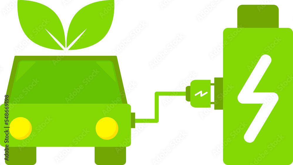 electric car with battery icon electric car with battery icon
