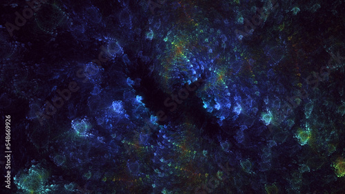 3D rendering abstract colorful fractal light background