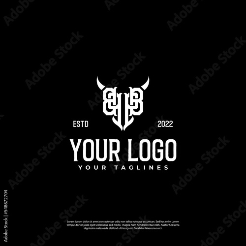 fancy classic monogram logo hipster modern style