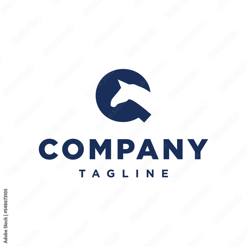 Q Letter initial Head Horse equestrian Logo design Q Letter initial Head Horse equestrian Logo design
