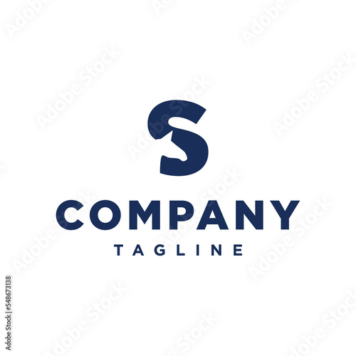 S Letter initial Head Horse equestrian Logo design