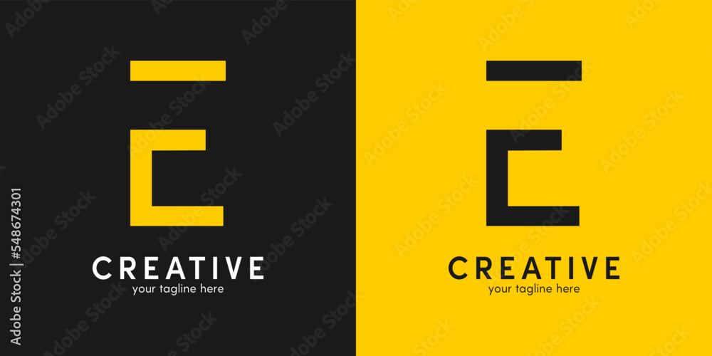 Letter E in Modern Mono Style Letter E in Modern Mono Style