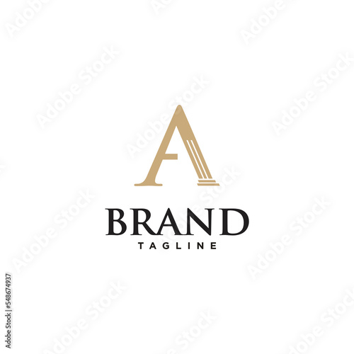 A Letter Law Premium Vector logo icon vector Template