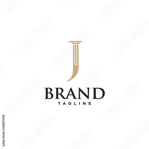 J Letter Law Premium Vector logo icon vector Template