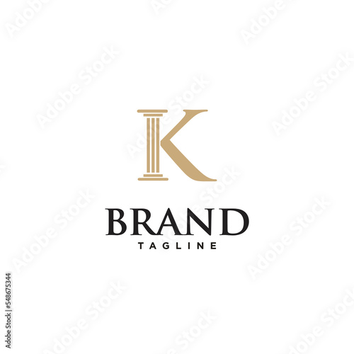 K Letter Law Premium Vector logo icon vector Template