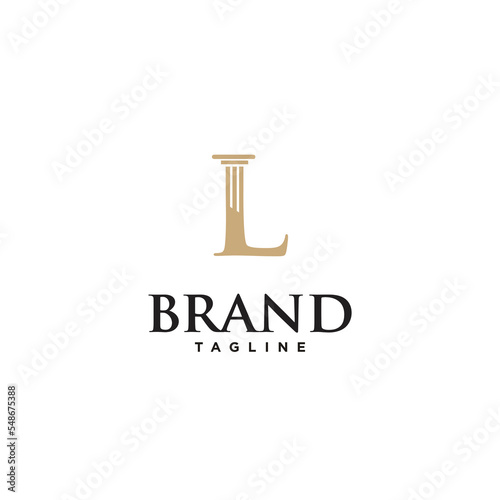 L Letter Law Premium Vector logo icon vector Template