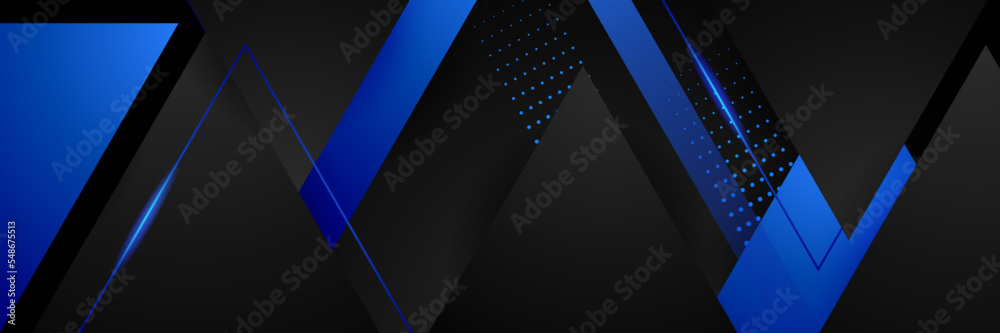 Obraz premium abstract blue and black banner