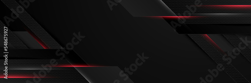 abstract red and black banner