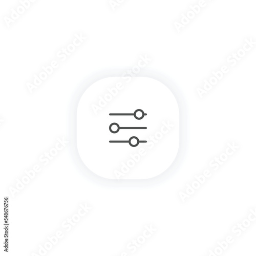 Filter icon modern vector line design symbol sign options settings adjustment order file
