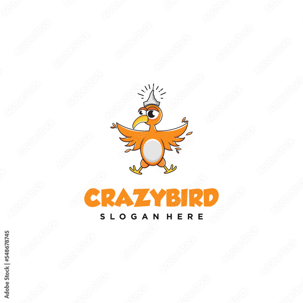Fototapeta premium Crazy Bird Mascot