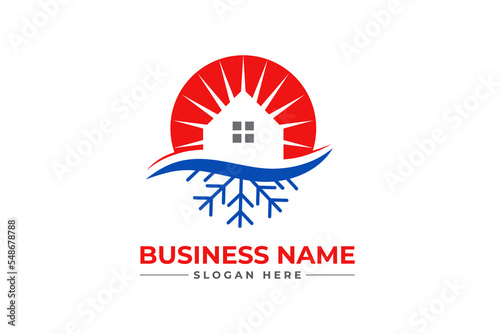 home heating service. HVAC, oil, gas, air condition and heating logo	