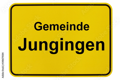 Illustration eines Ortsschildes der Gemeinde Jungingen in Baden-Württemberg photo