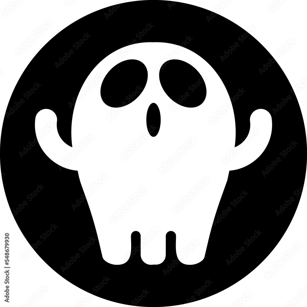 Fototapeta premium Spooky, ghost cartooon symbol